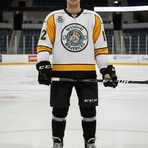 Missouri Mavericks White and Gold Hockey Jersey